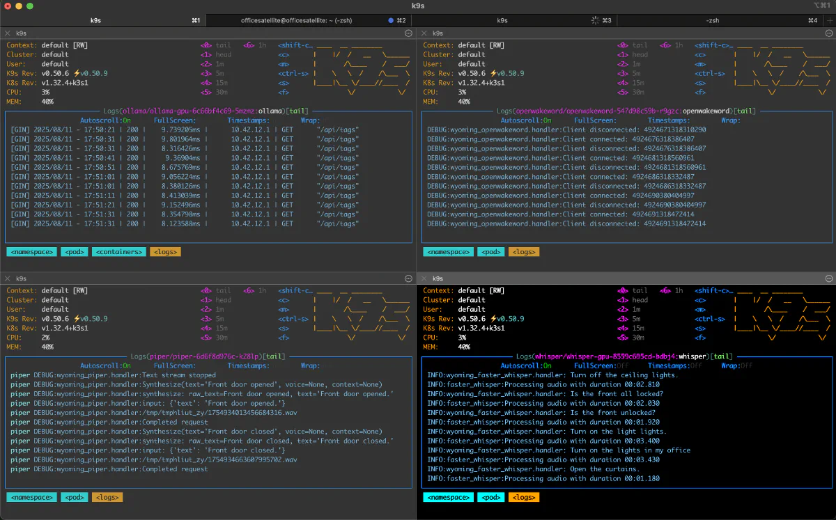 K8s Voice Pipeline Pods